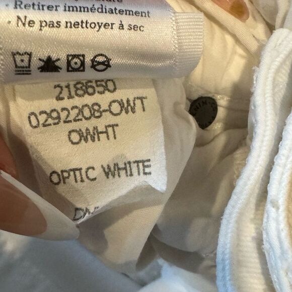 PAIGE Hidden Hills Straight Leg High Rise Jean Optic White - Picture 10 of 11